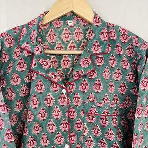 Nouvel arrivage : Ensemble de nuit en coton pour femme, magnifique pyjama indien imprimé à la main, 100 % coton - Product Image 2