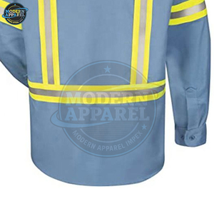 Vêtements de travail réfléchissants personnalisés, chemise de travail haute visibilité, vêtements de sécurité à manches longues pour hommes avec logo personnalisé - Product Image 6