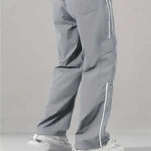 Pantalones unisex de pierna ancha estilo urbano, holgados, bordados, informales, gruesos, tipo jogger, streetwear, para hombre, personalizados - Product Image 1