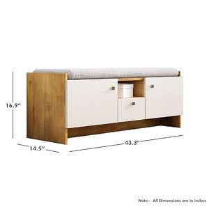 Zapatero de Madera con 2 Puertas y Cajón, Mueble Zapatero de Madera Sintética con Puerta, Resistente a la Humedad y a las Termitas - Product Image 4