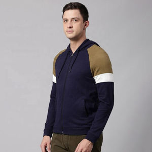 Sudadera con capucha informal de algodón para hombre, con cremallera completa, ligera, estilo urbano, para otoño e invierno - Product Image 2