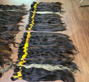 Minh Khang Premium 100% Virgin Baby Straight Human Hair Extensions Single Weft Vietnamese Bulk Hair <b>Bleach</b> #60 Double Drawn Perm - Product Image 6