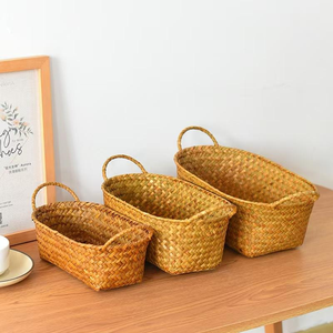 Panier en osier tressé pour table, panier en rotin avec couvercle - Product Image 2