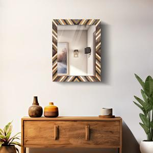 Miroir mural rond en mosaïque avec incrustations en os, style baroque moderne, très vendu, pour salle de bain, décoration intérieure et aménagement de la maison - Product Image 4