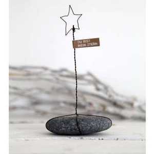 Modern Metal Star Centerpiece with Stone Base for Christmas <b>Table</b> Decor - Product Image 1
