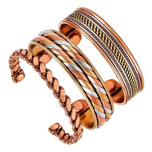 Factory Price Custom <b>Engraved</b> Pure Copper <b>Bangle</b> Inspirational Quotes Bio Magnet Bracelet Supply - Product Image 5