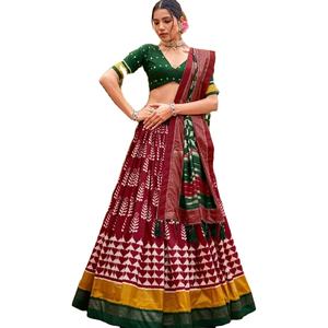 Último diseñador Algodón puro Seda Impreso Lehenga Choli Fab Zone Impresión digital de alta calidad Elegante Étnico Adultos Fiestas especiales - Product Image 1