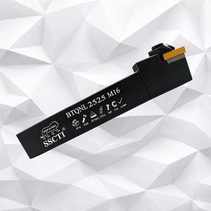 BTQNL/R 2525 M16 ที่จับเครื่องมือกลึง CNC ภายนอกสำหรับเม็ดมีด TNMG 1604 |   ที่จับเครื่องมือกลึงขนาด 25x25 มม. ทำจากเหล็กอัลลอยด์ความแม่นยำสูง สำหรับเครื่อง CNC - Product Image 1