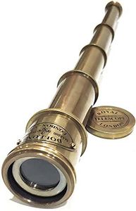 Télescope décoratif vintage en laiton, modèle nautique antique plaqué or, fait main, monoculaire, idéal pour la maison, cadeau de mariage, objet emblématique - Product Image 3