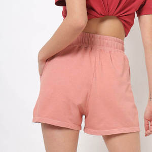 Shorts de Mujer Color Durazno, Cintura Elástica, Transpirables, con Botones, Estilo Urbano, Ligeros, Corte Regular, para Verano - Product Image 4