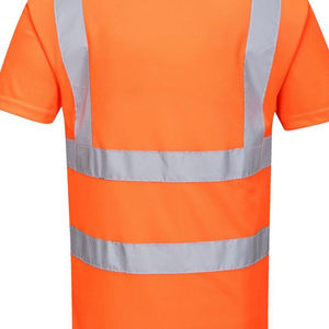 T-shirt de travail haute visibilité à manches courtes, nouveau design, coupe ajustée, prix de gros personnalisé, modèle 2026, à prix abordable - Product Image 4