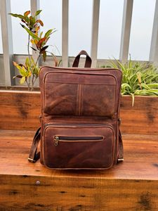 Vente en gros de sac à dos pour ordinateur portable en cuir pleine fleur de grande capacité pour hommes sac à dos de voyage en cuir véritable de haute qualité sac à dos - Product Image 4