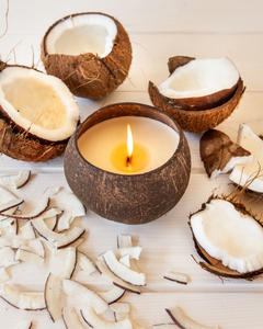 Vela Aromática Artesanal de Cera de Soya en Cáscara de Coco, Aroma Floral y Vegetal, Decoración Bohemia para el Hogar, en Frasco de Cáscara de Coco, Navidad 1 - Product Image 2