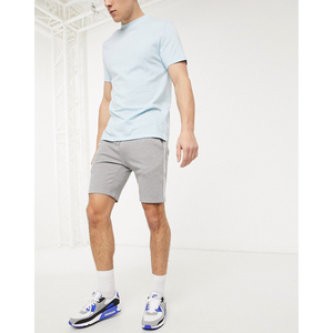 Pantalones Cortos Bermuda de Algodón Gris para Hombre, Cintura Media, Elásticos, Transpirables, Estilo Casual con Bolsillos - Product Image 2