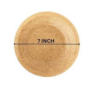 จานข้าวสาลีผสมวีทีเวอร์ขนาด 7 นิ้ว แบบใช้แล้วทิ้ง ผลิตจากธรรมชาติ รับผลิตแบบ OEM ส่งออกจากอินเดีย กำลังการผลิตจำนวนมาก - Product Image 2