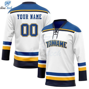 Premium Quality Custom Printed Ice Hockey Jersey 100% Polyester Breathable UV Protection Plus Size Men's Professional Players - Product Image 4
