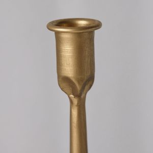 Juego de 3 Portavelas Cónicos de Hierro Fundido, Candelabros Dorados Decorativos para Decoración Navideña - Product Image 3