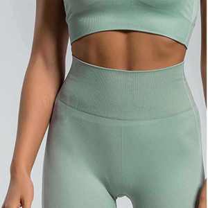 High Quality Gym Fitness Seamless Yoga Set Women 2pcs Seamless Yoga Set Sports Gym Wear Yoga Set Wholesale Gym Sportswear Women - Product Image 4
