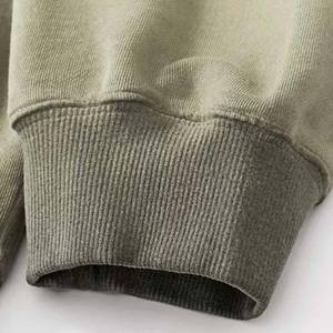 Sweat-shirts à capuche pour hommes de haute qualité, délavés à l'acide, personnalisés, 100% coton, doublés de polaire, brodés, épais, thermiques, pour l'hiver - Product Image 3
