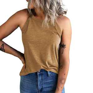 Camiseta sin mangas de punto ligera para mujer, camiseta informal de color sólido, de secado rápido y transpirable, 8 colores - Product Image 6