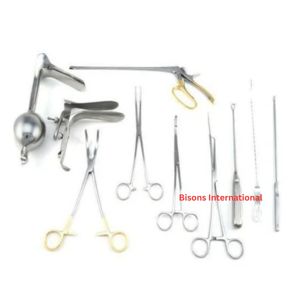 ชุดเครื่องมือทางนรีเวชขายส่ง BISONS ทำจากสแตนเลส ประกอบด้วยสเปคูลา คีม กรรไกร หัววัดขนาดมดลูก ได้รับมาตรฐาน CE ISO - Product Image 1
