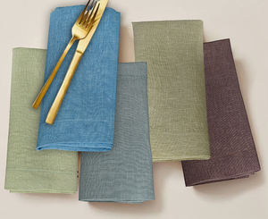 Servilletas de Lino 100% Cuadradas para Cena, Ecológicas, Lavables a Máquina, Orgánicas, Estilo Europeo, Hechas a Mano, Reutilizables, Personalizables, Suaves para el Hogar - Product Image 1