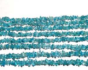 Perles d'apatite bleu ciel non taillées, perles de pierres précieuses naturelles en forme de petits nugettes, brin de 32 pouces - Product Image 4