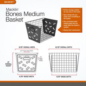 Grand panier de rangement industriel en métal robuste pour l'organisation des fils, idéal pour la maison, la cuisine, le garde-manger et les étagères - Product Image 3