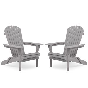 Set di 2 Sedie Adirondack Pieghevoli in Legno di Cedro Massiccio, Sedia da Giardino e Patio, Arredamento da Esterno in Legno - Product Image 3