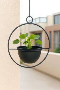 Pot de fleurs suspendu en fer fait main pour balcon, terrasse, jardin, maison, intérieur, extérieur, décoration et plantation - Product Image 1