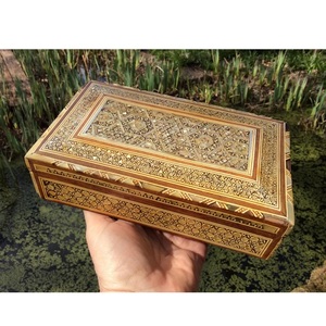 Caja de Regalo con Incrustaciones de Hueso de la Mejor Calidad, con Patrón de Mosaico Hecho a Mano, Empaque Elegante y de Lujo para Joyería, Regalos de Boda - Product Image 1