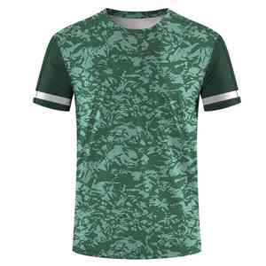 Camiseta de poliéster 100% sublimada para hombre, de corte holgado, cuello redondo, técnica de impresión, estilo liso, de moda. - Product Image 3