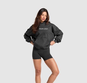 Plain Pullover Hoodie Ladies Hooded <b>Top</b> Casual Hoody Thermal Customized Best High Quality Women's Hoodie - Product Image 4