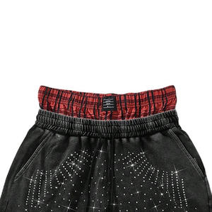 Pantalones Cortos de Chándal para Hombre, Personalizados, con Lavado Ácido, de Cintura Media, Estilo Urbano, de Felpa Francesa 100% Algodón de Alto Gramaje, con Bolsillos Rápidos, Estilo High Street - Product Image 2