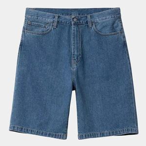 Custom Men's <b>High</b> <b>Waist</b> Denim <b>Shorts</b> with Embroidered Logo Casual Vintage Wash Distressed Jorts Denim <b>Short</b> For Men - Product Image 4