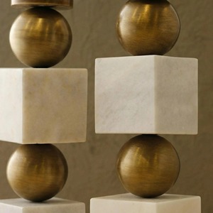 Modern Abstract Black And Gold Candle Holders Elegant <b>Table</b> Centerpieces Perfect For Contemporary Home Interiors And Gifting - Product Image 2