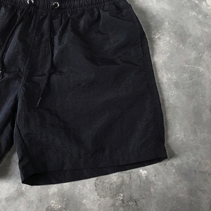 <b>Black</b> High Waist Knee-Length Quick Dry Breathable Eco-Friendly Anti-Wrinkle 100% Polyester Swimming <b>Shorts</b> Drawstring <b>Men</b> - Product Image 6