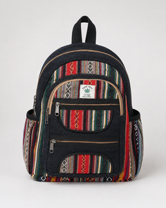Wholesale Unisex Hemp Cotton Backpack 40% Hemp 60% Cotton Nepalese Woven Travel School Bag - Product Image 5