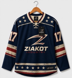 Jersey de Hockey sobre Hielo Personalizado ZIAKOT INDUSTRY, el Más Vendido, Fabricante Directo, Estilo Vintage, con Capucha y Mangas Largas - Product Image 5