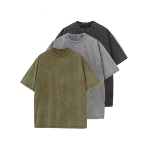 Nueva Camiseta de Marca con Hombros Caídos, Transpirable, de Algodón Puro, Estampado Holgado, Personalizada con Impresión Directa, Camiseta de Verano con Hombros Caídos - Product Image 1