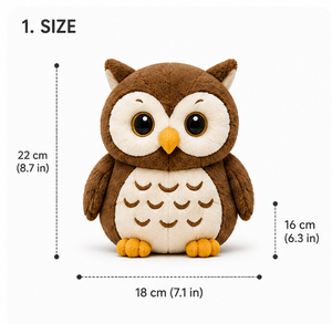 Peluche de búho, juguete de peluche suave de búho, lindo muñeco de peluche de búho, juguete de peluche de búho de dibujos animados, juguete de abrazo de búho bebé, peluche de búho kawaii, búho de peluche para dormir - Product Image 2