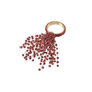 Anneau de serviette en fer avec perles pour la décoration de table - Product Image 4