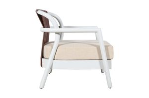 Designer Lounge Sofa <b>Chair</b> Upholstered Single Seater <b>with</b> Cushion for Living Room Bedroom Office Hotel Modern Furniture - Product Image 3