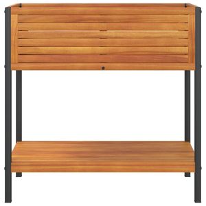 Fioriera da Giardino Media in Legno Massello di Acacia Marrone - Soluzione di Stoccaggio Elegante - Product Image 4