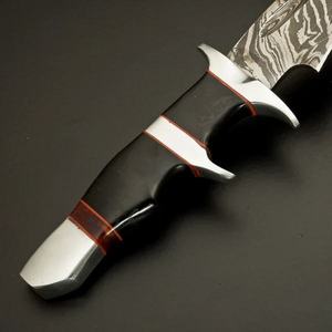 Couteau de chasse Bowie multifonctionnel en acier de Damas forgé à la main, haute durabilité, manche en Micarta, personnalisable OEM/ODM, garantie de 3 ans - Product Image 3