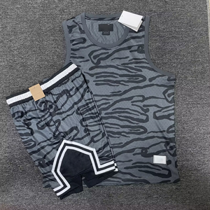 2526 Nuevo <span class=keywords><strong>Conjunto</strong></span> de Chaleco Deportivo American Flying Man, Sin Mangas, de Malla, Informal, para Entrenamiento de Baloncesto - Product Image 5