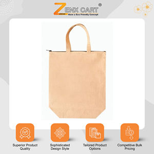 Distributeur en gros vendant des sacs de courses en jute écologiques personnalisables extra-larges avec fermeture éclair, directement du fournisseur indien - Product Image 2