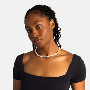 Collar de Perlas Naturales de Agua Dulce con Cruz, Hecho a Mano, Gargantilla Religiosa, Joyería de Moda para Mujer - Product Image 2