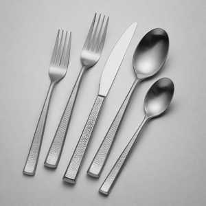 Ensemble de couverts réutilisables en argent, 3 pièces, design solide, pour la décoration de table, fournitures de restaurant, vente en gros - Product Image 2