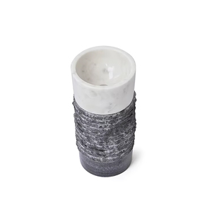 Premium White & Black Marble Pedestal Wash Basin Luxury Handmade Stone Sink for Residential Bathroom & Hotel Use at Lowest Cost - Product Image 3